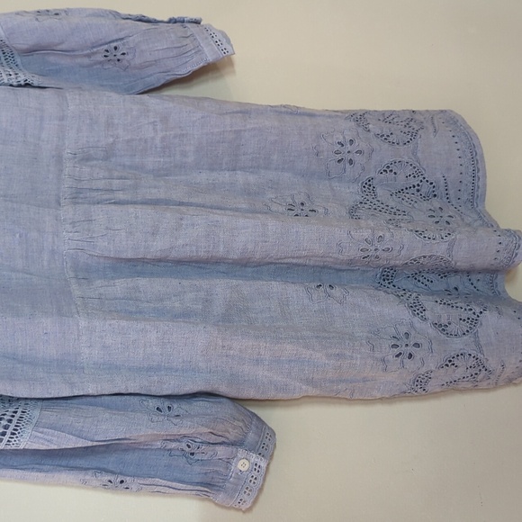 NWT Tommy Bahama St. Lucia Linen-Blend Split Neck Dress - Picture 16 of 16